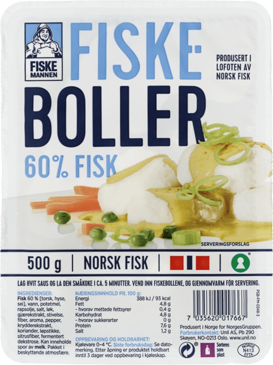 Bilde av Fiskeboller i Kraft 500g Fiskemannen