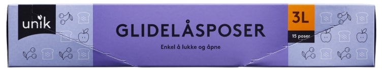 Glidelåspose 3l 15stk