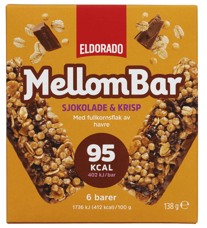 Mellombar Sjokolade&Krisp 138g Eldorado