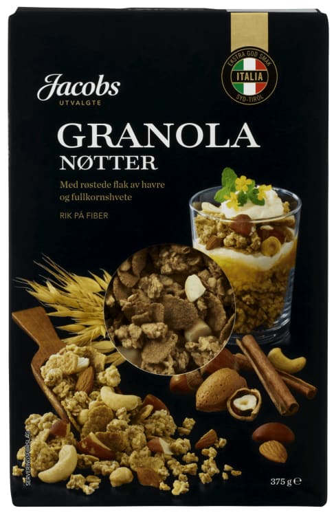 Granola Nøtter 375g Jacobs Utvalgte