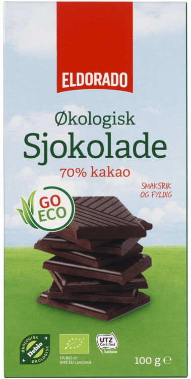 Sjokolade Mørk 70% Økologisk 100g