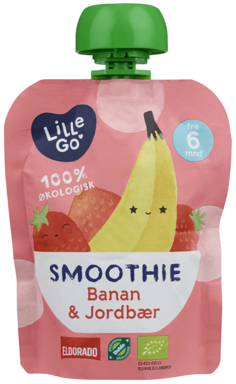 Smoothie Banan/Jordbær 90g Lillego