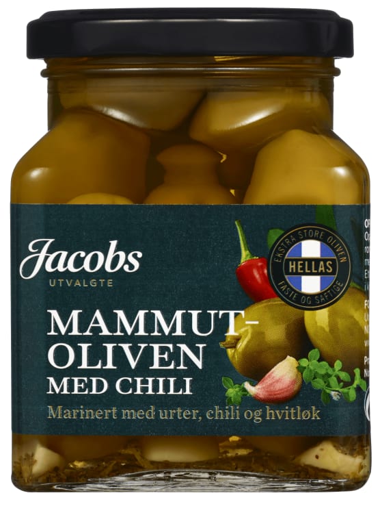 Oliven Mammut m/Chili 300g Jacobs Utvalgte