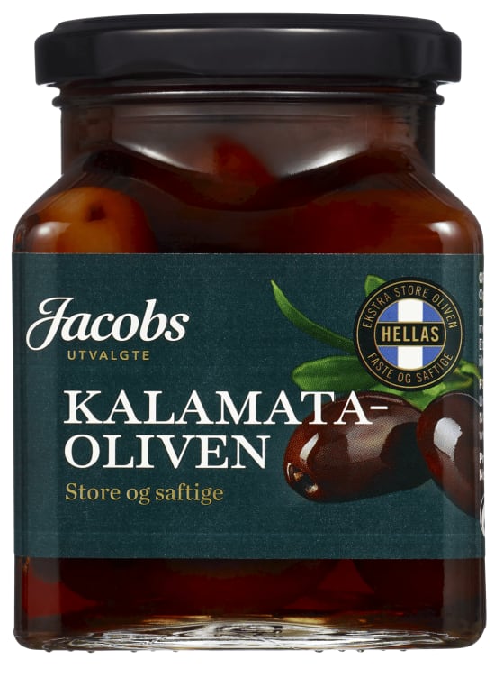 Oliven Kalamata m/Sten 300g Jacobs Utvalgte