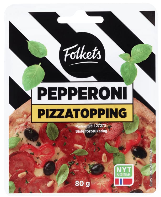 Pizzatopping Pepperoni 80g Folkets