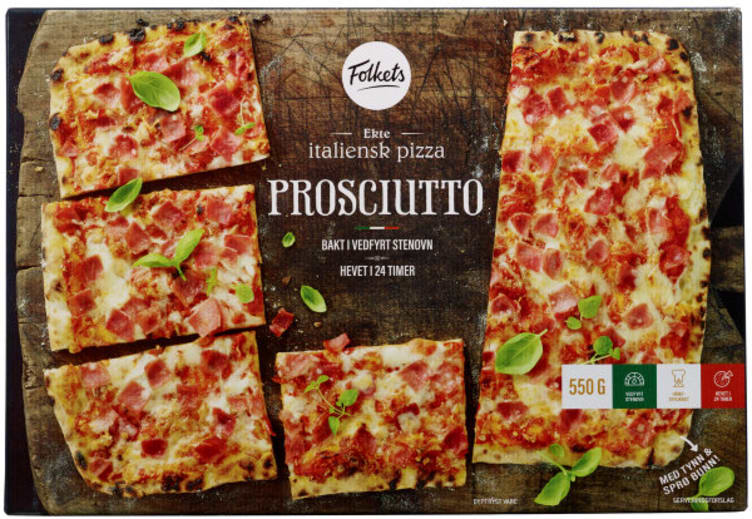Pizza Prosciutto 550g Folkets