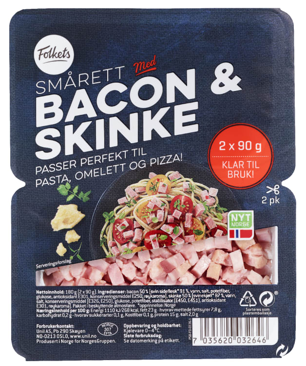 Bilde av Smårett m/Bacon 2x90g Folkets