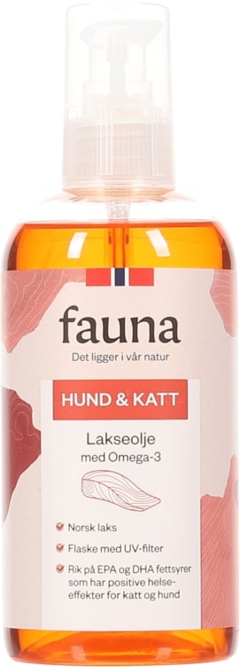 Fauna Lakseolje m/Omega-3 til Hund&Katt 300ml