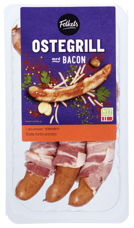 Ostegrill m/Bacon 330g Folkets