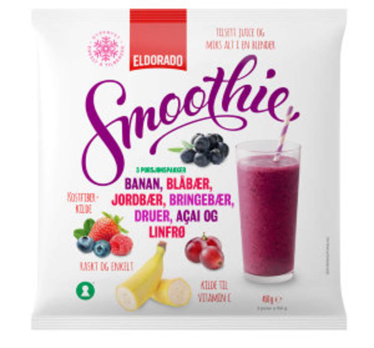 Smoothie Acai/Banan/Blåbær 450g Eldorado