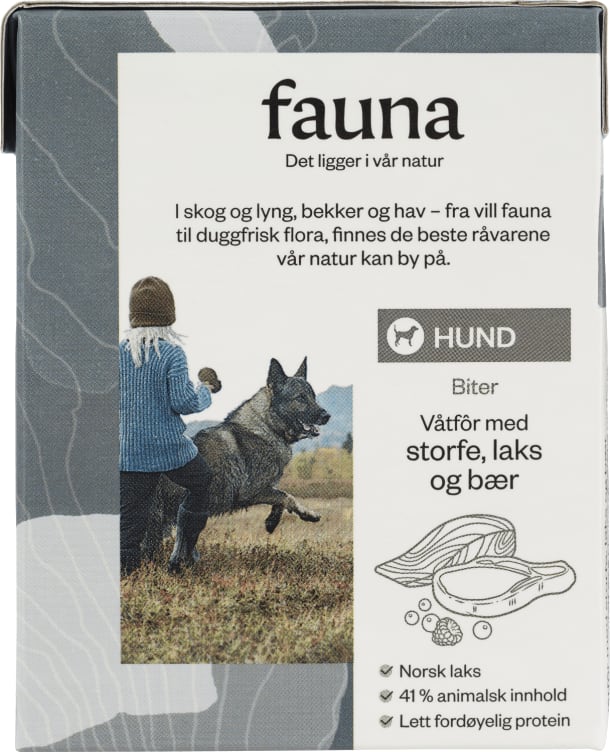 Fauna Hund Våtfor Storfe&Laks 365g