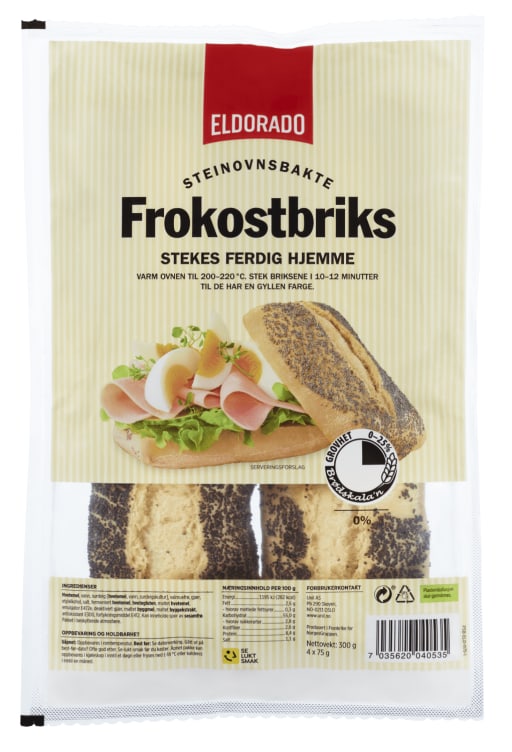 Frokostbriks Steinovnsbakt 4x75g