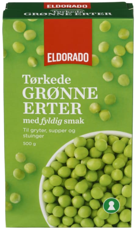 Erter Grønne Tørrede 500g