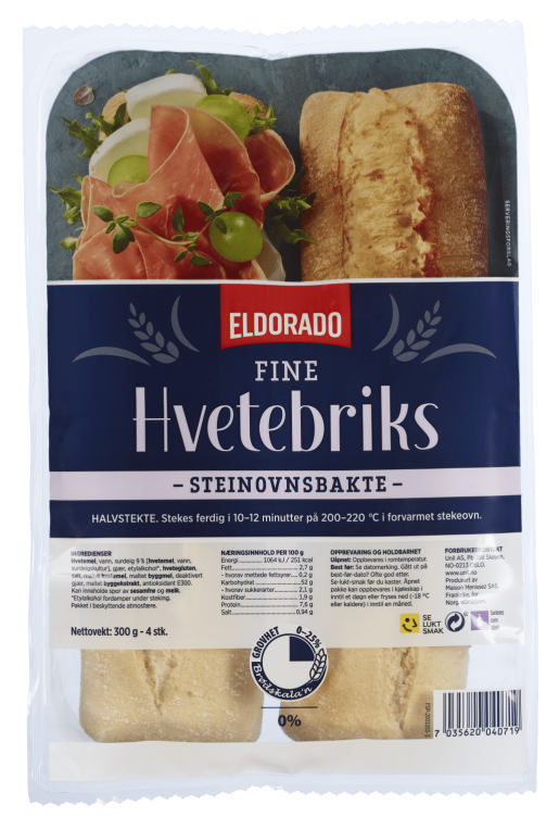 Hvetebriks Steinovnsbakt 4x75g