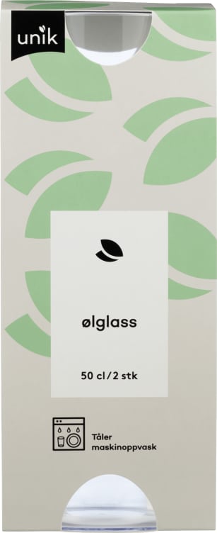 Ølglass 50cl 2stk Unik