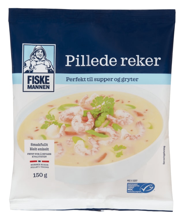 Reker Msc Pillede Kokte 150g Fiskemannen