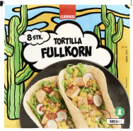 Tortilla Soft Fullkorn 20cm 8stk 320g