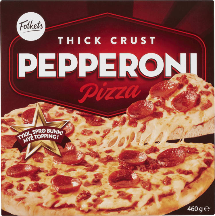 Pizza Pepperoni Thick Crust 460g Folkets