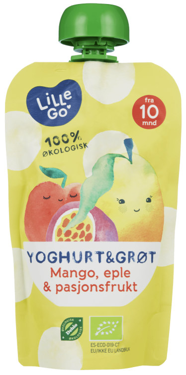 Yoghurt&Grøt Mango/Eple/Pasjonfr 120g Lillego