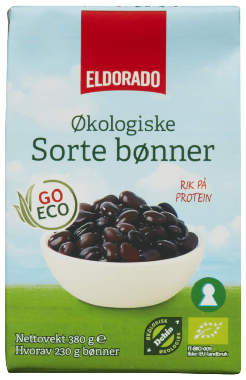 Bønner Sorte Økol 380g Go Eco Eldorado