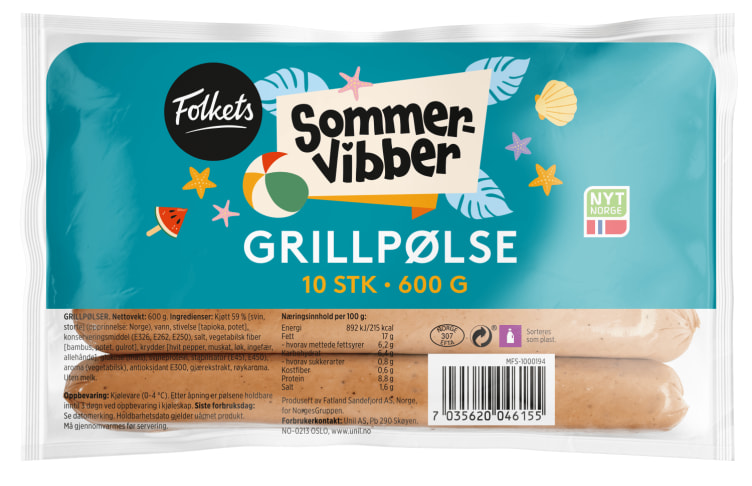 Bilde av Grillpølser 600g Folkets