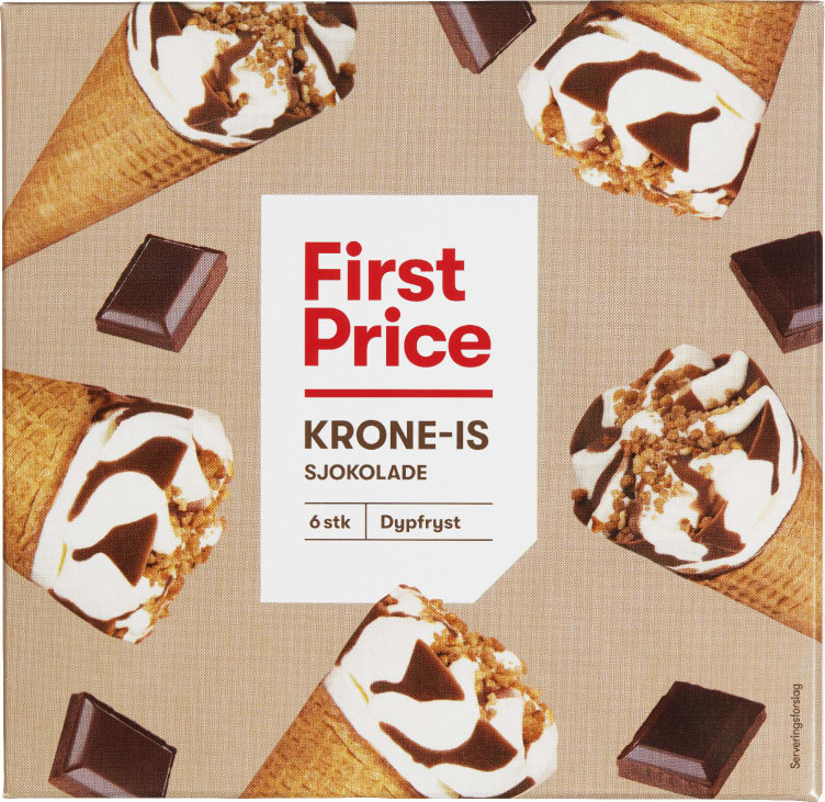 Krone-Is Sjokolade 6stk First Price