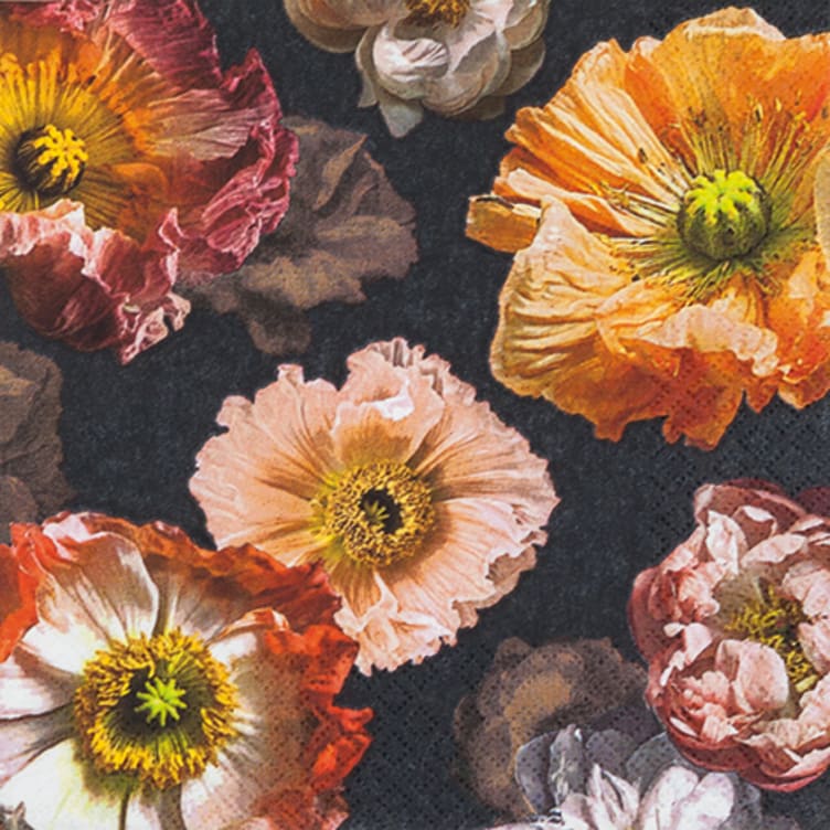 Serviett Lunsj Papaver 20stk Unik