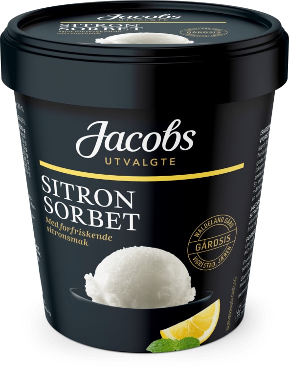 Sitronsorbet 500ml Jacobs Utvalgte