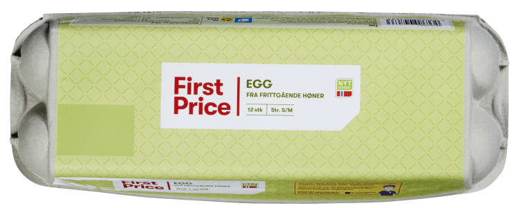 Egg Frittgående 12stk S/M First Price