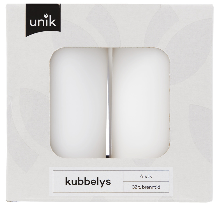 Product Image for Kubbelys Hvit 11cm 4stk Unik