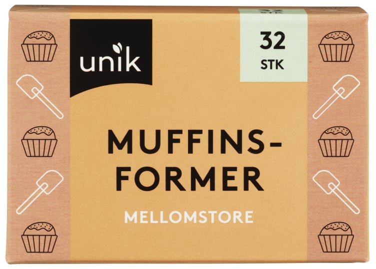 Muffinsformer Mellomstore 32stk Unik