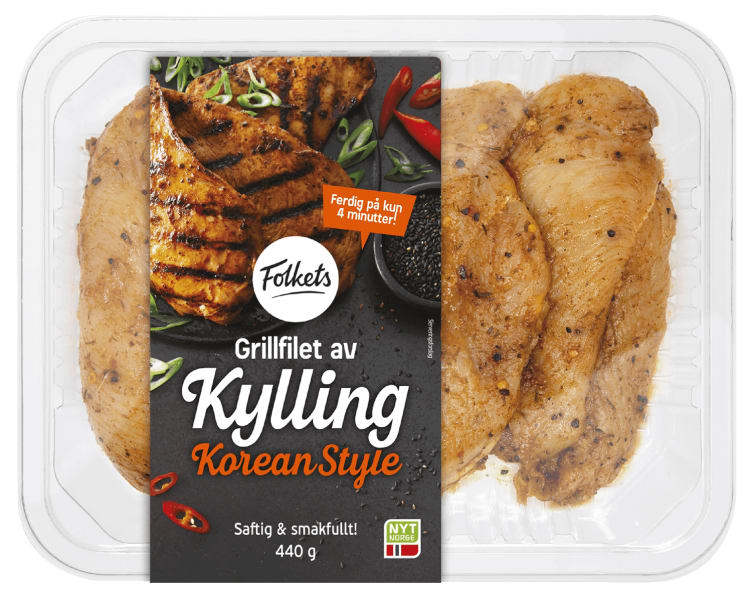 Grillfilet Kylling Korean Style 440g Folkets