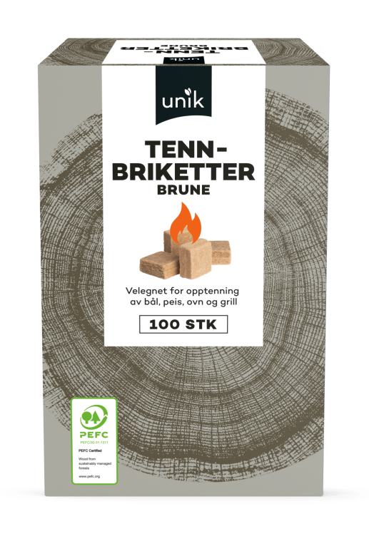 Tennbriketter Brune 100stk Unik