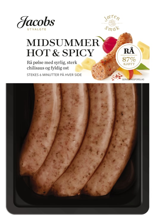 Pølse Rå Midsummer 270g Jacobs Utvalgte