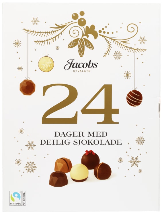 Adventskalender m/sjokolade 255g Jacobs Utvalgte