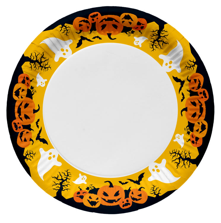 Papptallerken Halloween 23cm 8stk Unik