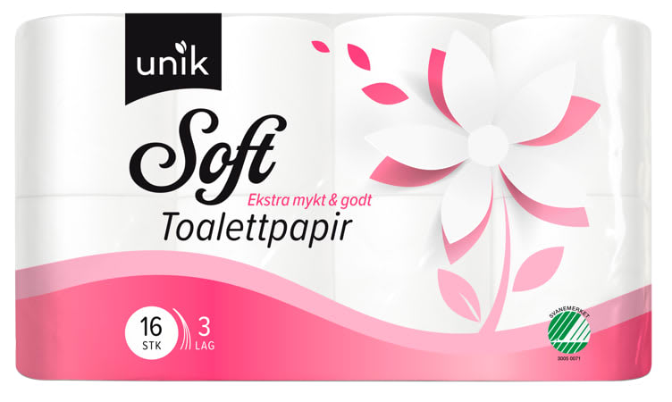 Toalettpapir Soft 16rl Unik