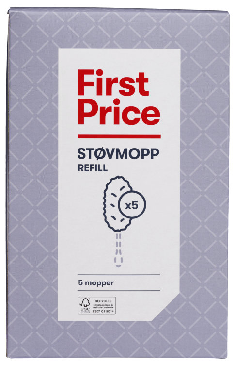 Støvmopp Refill 5stk First Price