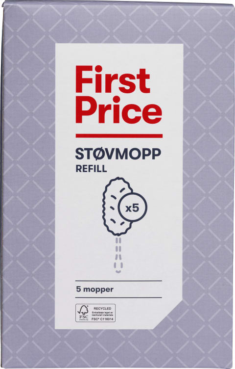 Støvmopp Refill 5stk First Price