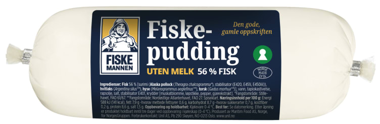 Fiskepudding u/Melk 400g Fiskemannen