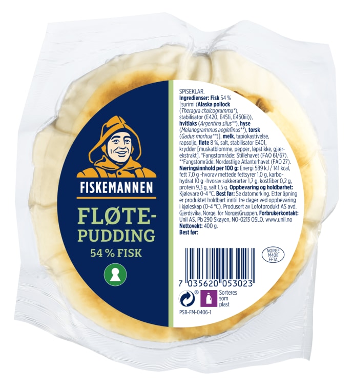 Fløtepudding Rund 400g Fiskemannen