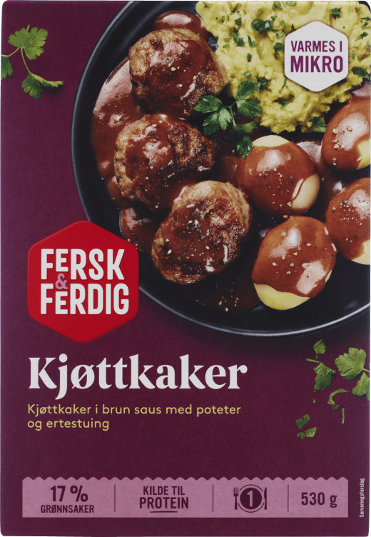 Kjøttkaker M Ertestuing 500g Fersk & Ferdig