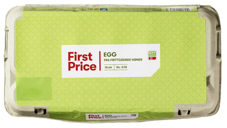 Egg Frittgående 18stk S/M First Price