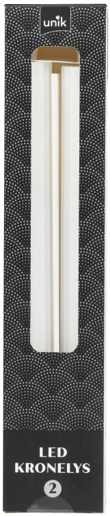 Kronelys Led m/Riller 2stk Unik