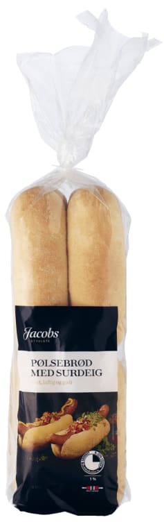 Product Image for Pølsebrød Surdeig 520g 8stk Jacobs Utvalgte