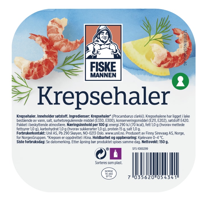 Bilde av Krepsehaler 150g Fiskemannen