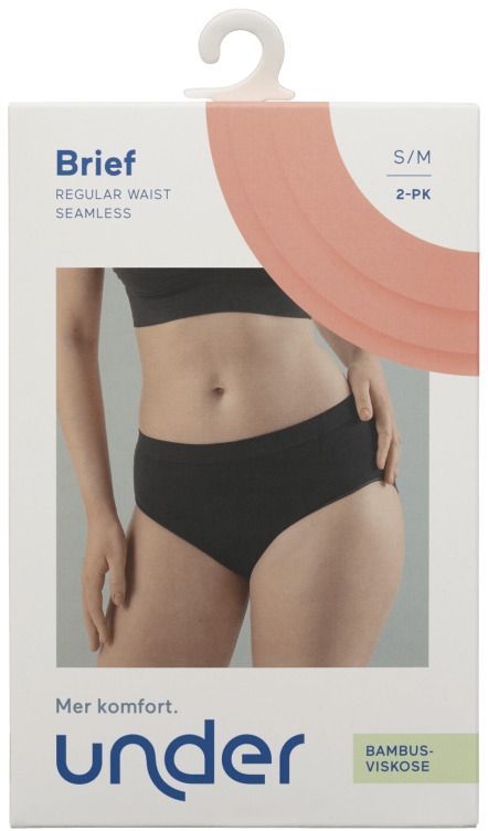 Brief Bambus Dame Sort S/M 2pk Under