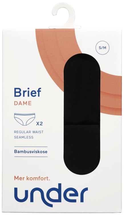 Product Image for Brief Bambus Dame Sort S/M 2pk Under