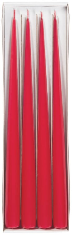 Festlys Rød 32cm 4stk Unik