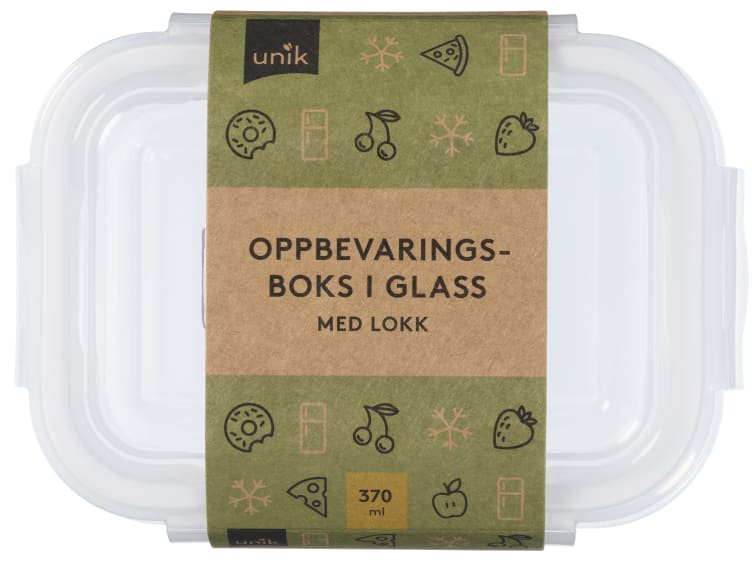 Bilde av Matboks i glass 370ml Unik